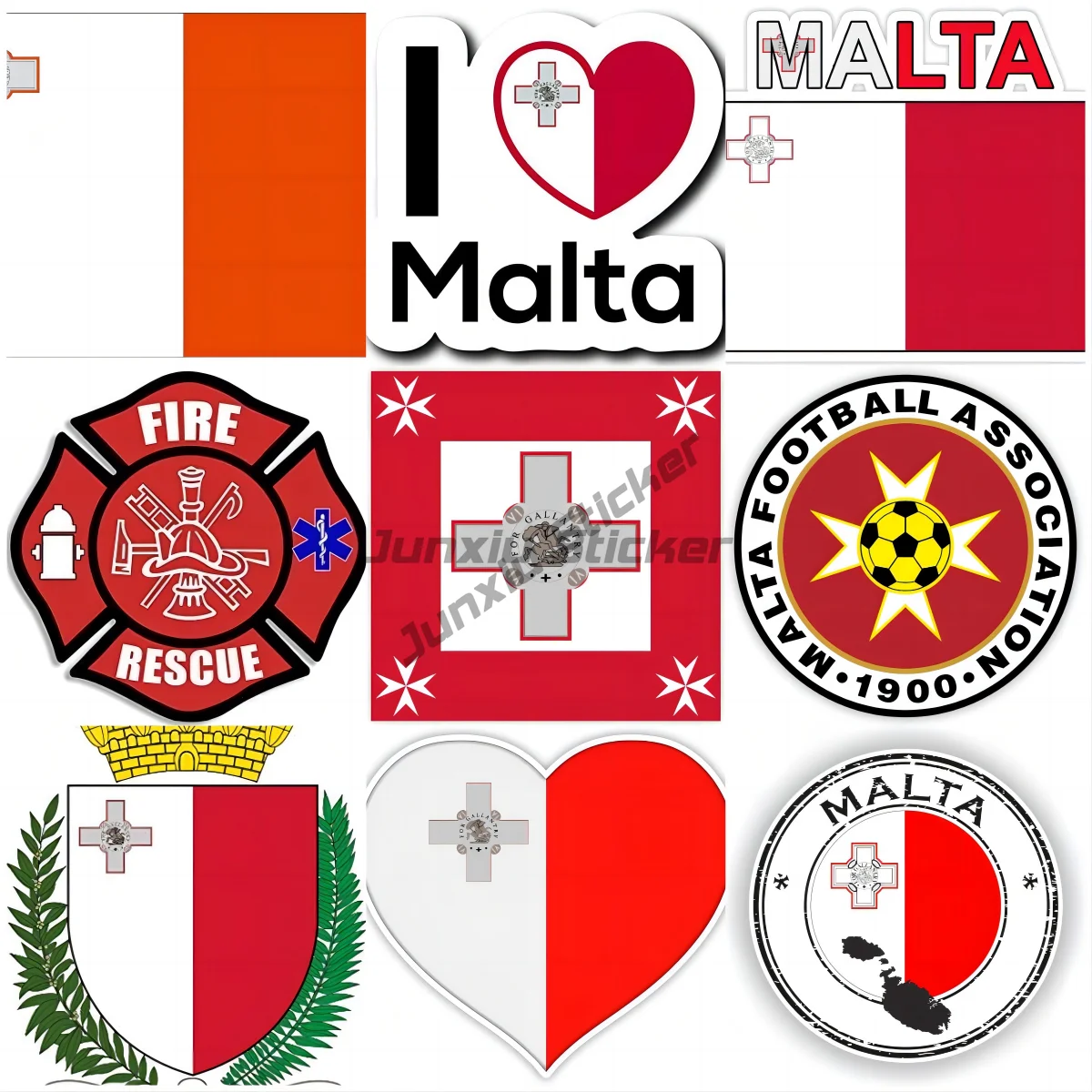 

Malta International Flag Sticker Sticker Bumper Window Phone Trunk Guitar Cover Scratches External Decor