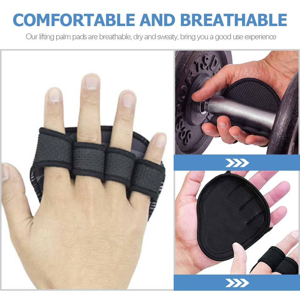 1Pair Breathable Non-Slip Lifting Palm Pads Durable Gym Gloves for Weightlifting Mountain Fitness Training Supplies