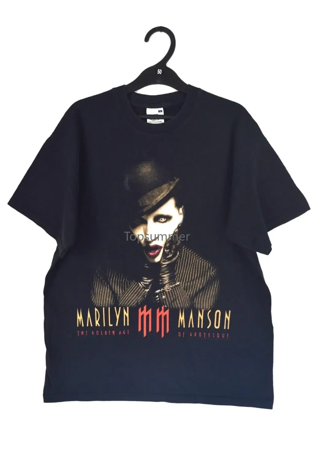 Men T Shirt Vintage Marilyn Manson Grotesk Burlesk Tour T-Shirt Size L