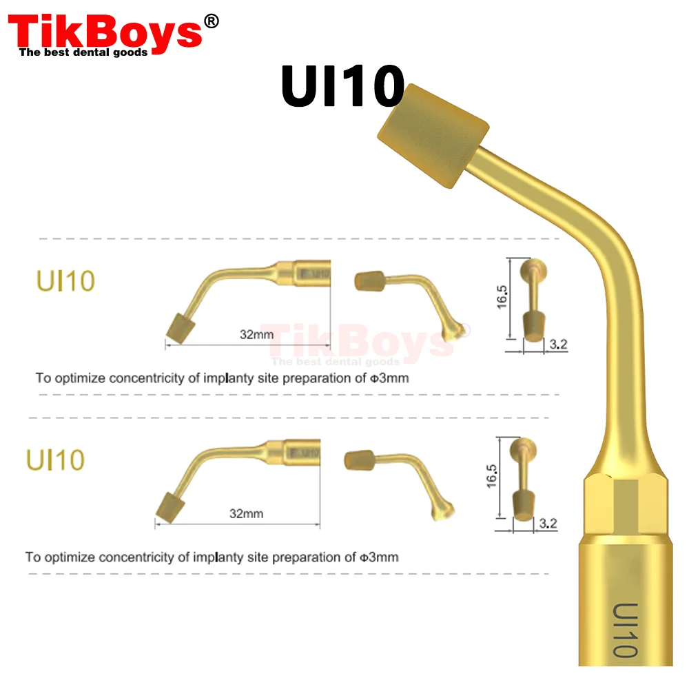 Dental Piezosurgery Tips Bone Cutting Sinus Lifting Implant Ul1 UI2 UI3 UI4 UI5 UI9 UI10 UI11 Surgery Tip for Mectron Woodpecker