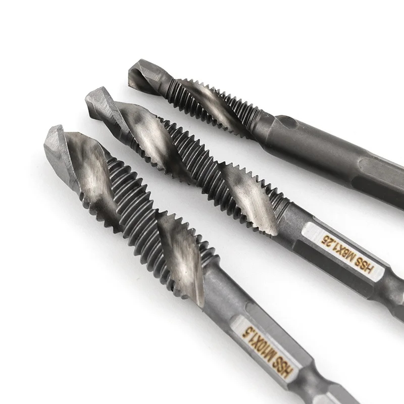 Drill Bits Hss Tap Countersink Deburr Set Metric Combination Bit M3 M4 M5 M6 M8 M10 High Speed Steel
