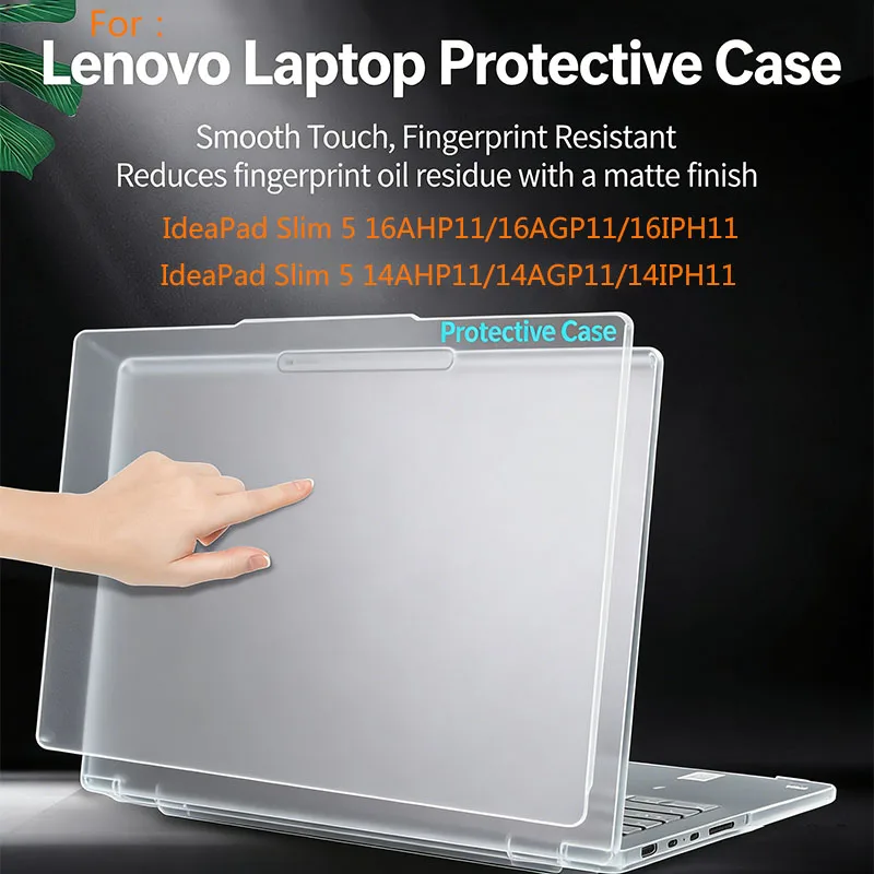 Funda protectora transparente para portátil Lenovo IdeaPad Slim 5 16IPH11/AHP11, funda rígida anti-caída y anti-arañazos para Slim 5 14AHP11/14IPH11