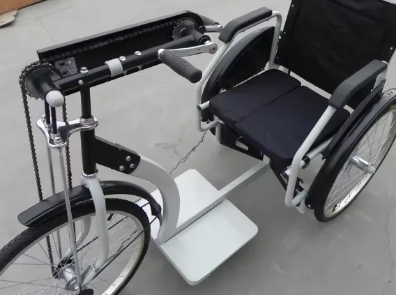 Popular  Disabled Hand Cranked Tricycle Elderly Manual Steel Tricycle Handicap