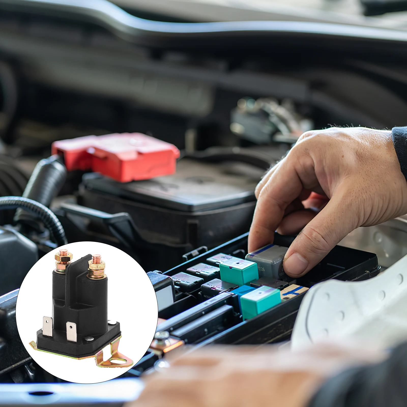 

12V 100A 4 Terminals Automotive Relay Car Starter Truck Multi Purpose Power Replacement Relay Stable Performance Compact Size