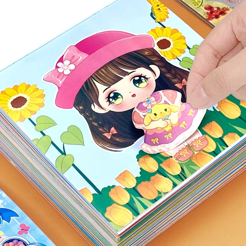 Girl's Birthday Gift, Princess Dress Up Fashion Show, Super Beautiful 2-6 Year Old Dress Up Toy Stickers