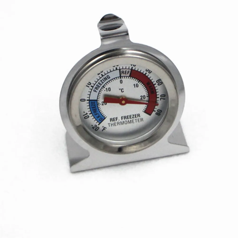 

4 шт. термометров для холодильника из нержавеющей стали со стеклянной линзой и красным указателем -20°C ° F до 80 ° Измеритель температуры для холодильника/морозильника