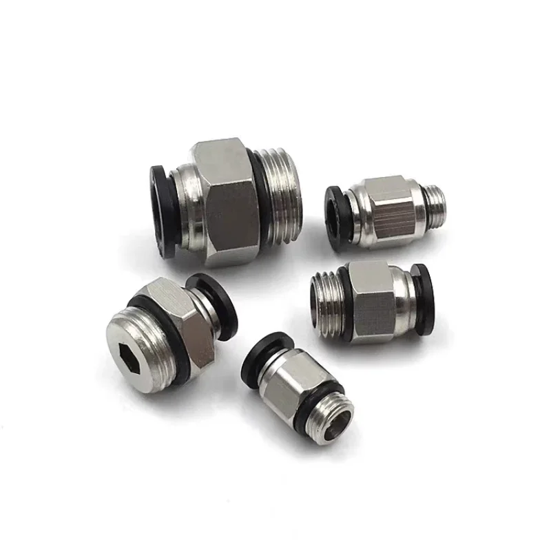 

100pcs/pack Pneumatic fittings 6mm 8mm push in quick connector pipe fittings PC6-01 PC6-02 PC8-01 PC8-02 PC4-01 PC10-02 PC10-03