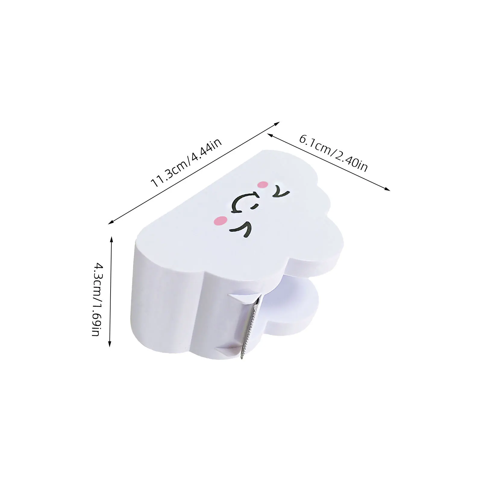 ROMISBABA Ergonomic Tape Dispenser Rainbow Cutter Compact Adhesive Tape Dispenser for Home Office Portable