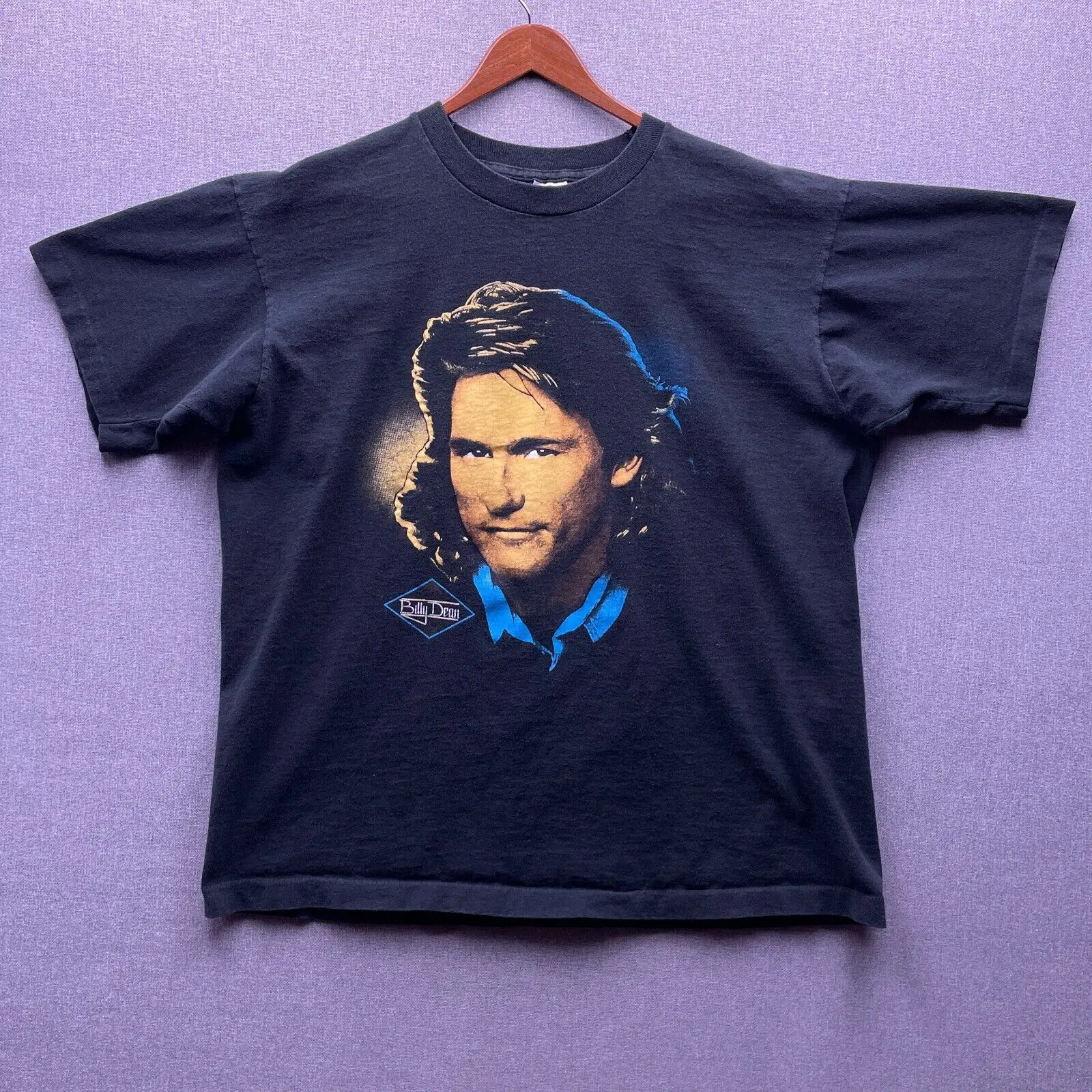 Двухсторонняя Черная Мужская футболка Билли Дин XL с длинным или коротким рукавом