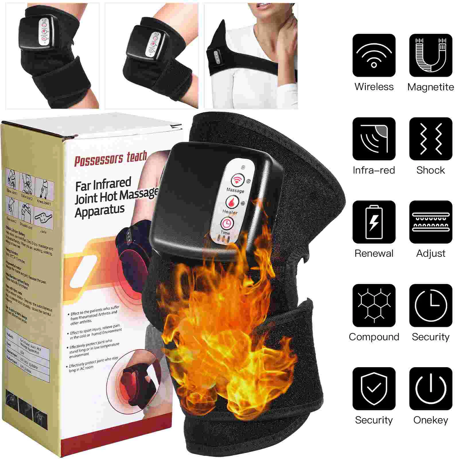 Electric Massage Knee Pads Heating for Heated Rechargeable Braces Electro-thermal Wireless