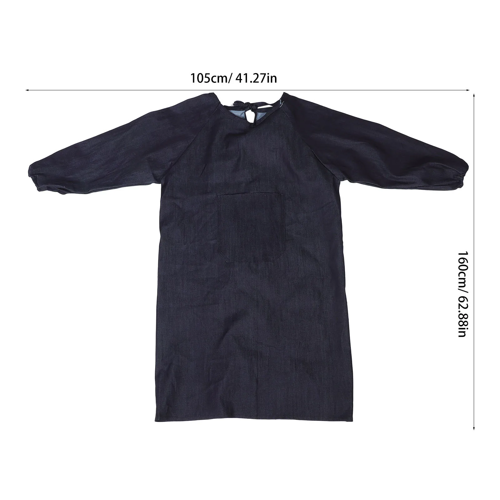 مريلة عمال شديدة التحمل ومضادة للبقع مقاس كبير وأكمام طويلة مع جيوب للطبخ والرسم والحلاق والفنان والمطبخ والتخييم #6