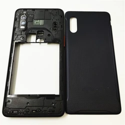 For Samsung Galaxy Xcover Pro SM-G715 Housing Middle Frame Case Side Buttons + Battery Back Cover Replacement Repair Parts