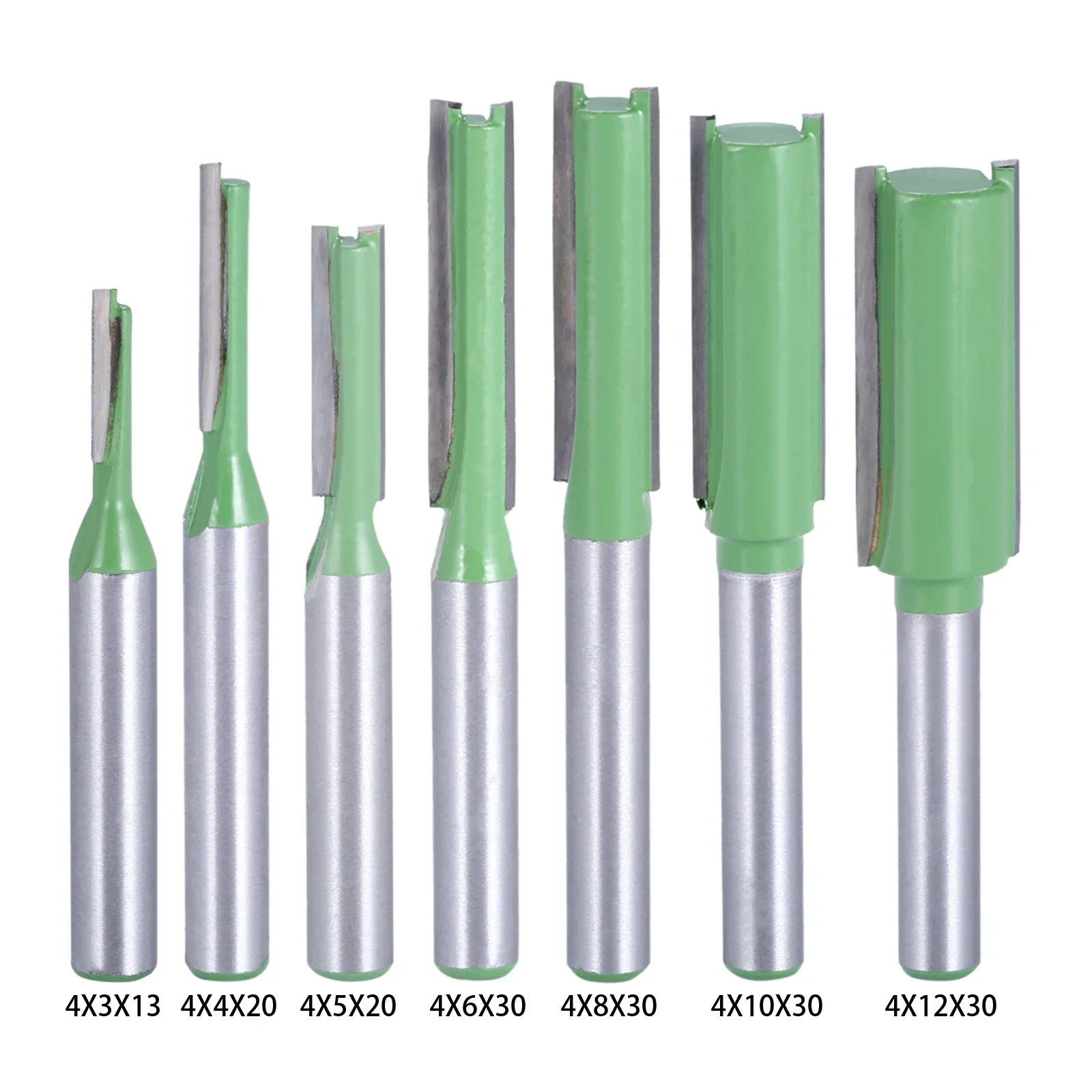 1Pc 1/4" (6.35mm) Shank Single Flute Straight Bit Wood Milling Cutter for Metal Router Bit Woodworking Tool, 7 Sizes