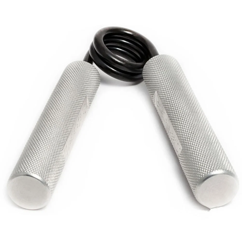 مقابض يدوية من الألومنيوم بقبضة ثقيلة بوزن 150 رطل، مقابض مخرشة غير قابلة للانزلاق لتدريبات القوة الخطيرة واللياقة البدنية باللون الفضي