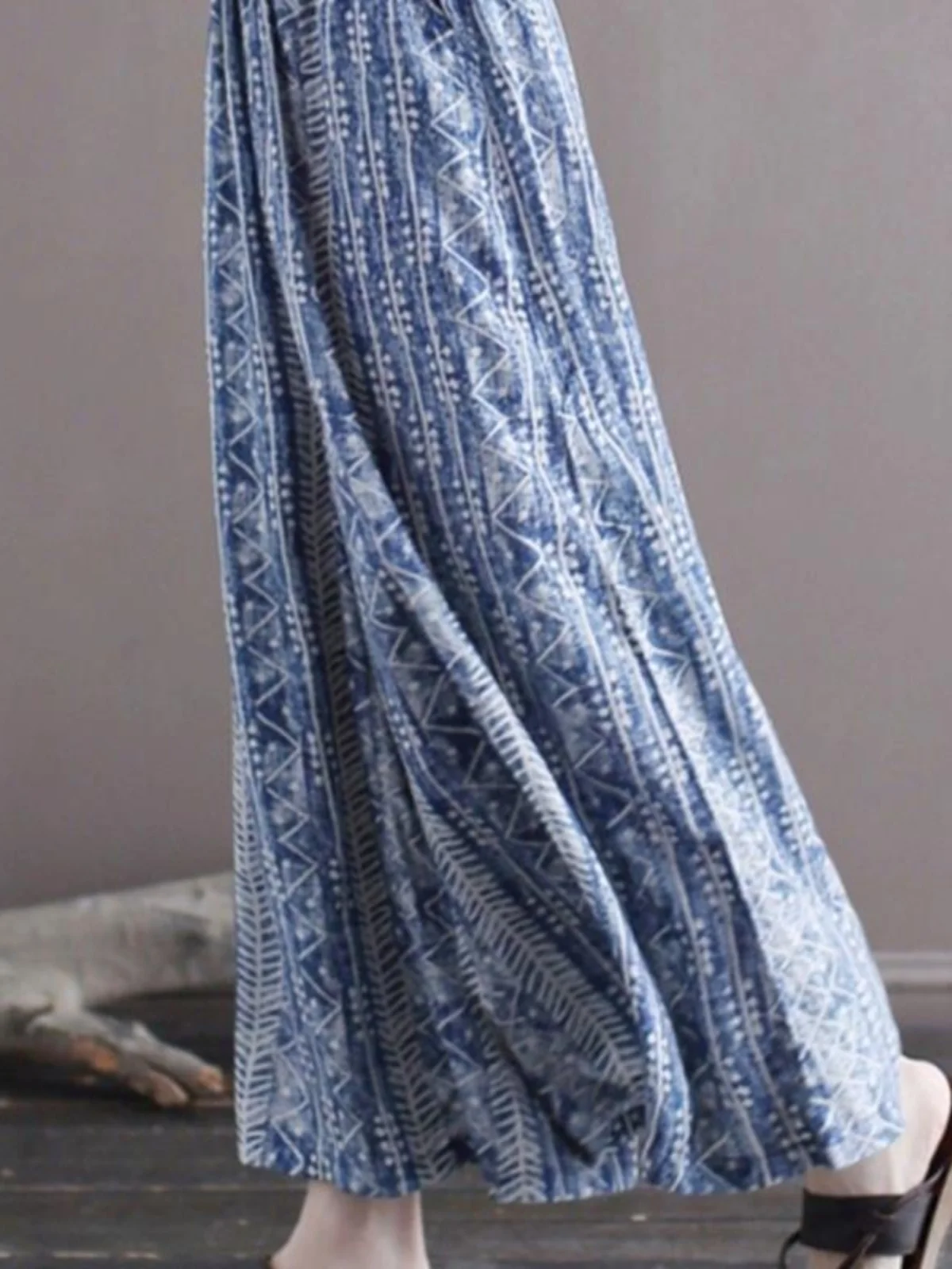 

Женские свободные брюки для йоги с широкими штанинами, льняные, с цветочным принтом, хлопковые, в винтажном стиле, повседневные, асимметричного дизайна