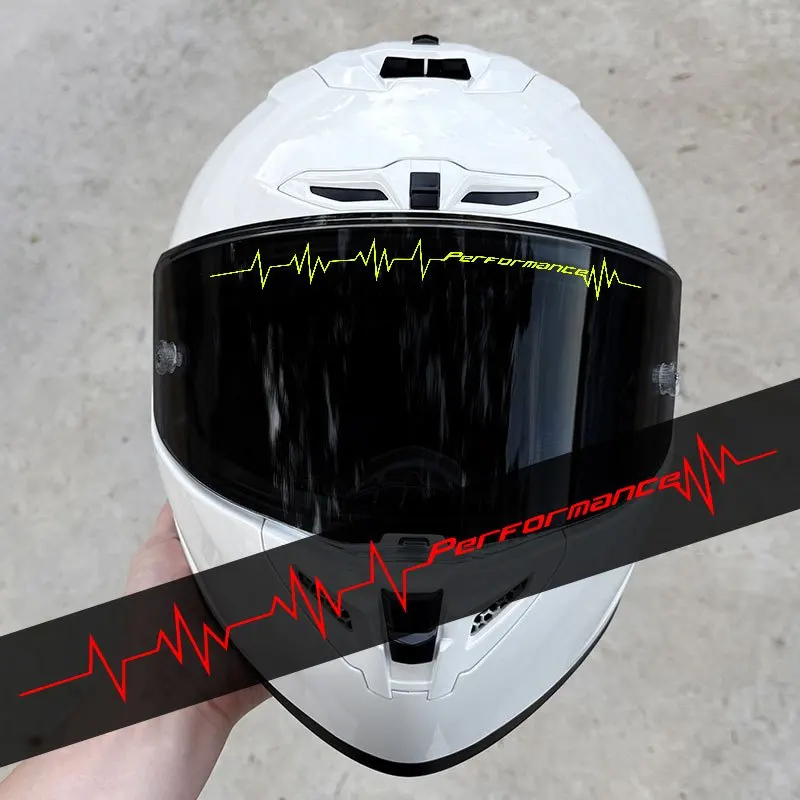 1 Stück Herzschlag-Performance Motorradhelm-Aufkleber Wasserdichter Vinyl-Aufkleber Mehrfarbige Dekoration