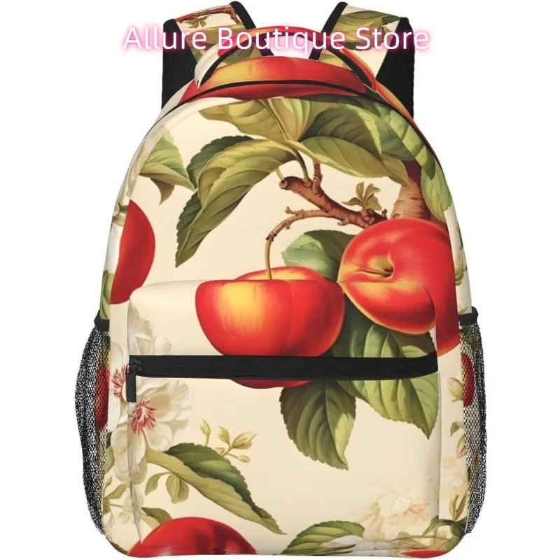 

laptop bag back to school Classic Apple Pattern Lightweight Laptop Backpack Lightweight Multipurpose Travel Casual Daypack Unise