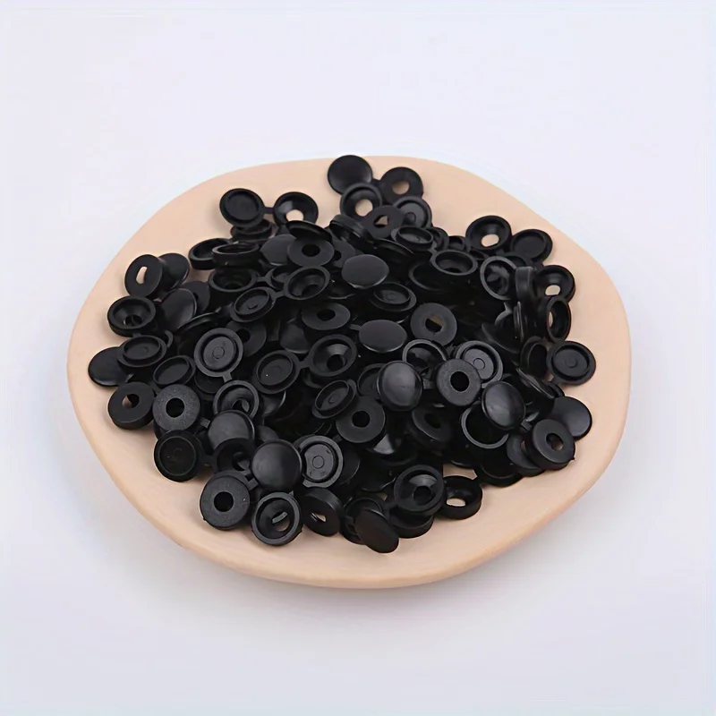 100pcs/bag Plastic Self Tapping Screw Bolt Nail Nut Decorative Cap Protective Cover Hide Foldable Hinged for Furniture Car