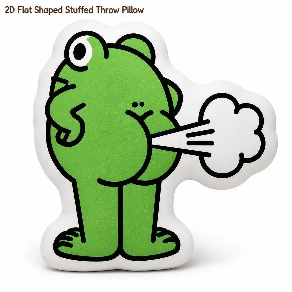 Angry Water Spray Frog Alien Cute Plush Pillow Cushion Irregular Stuffed Throw Pillow Home Decor Gift Sofa Bed Home