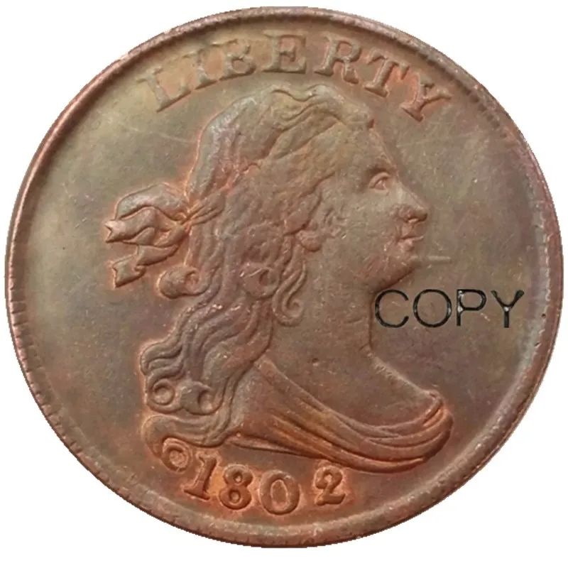 US 1800-1808 Optional Draped Bust Half Cent Copper Copy Decorate Coin