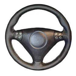 Steering Wheel Case Hand Stitched Microfiber Leather Car Steering Wheel Cover For Mercedes Benz C SLK Class W203 R171 2004-2008