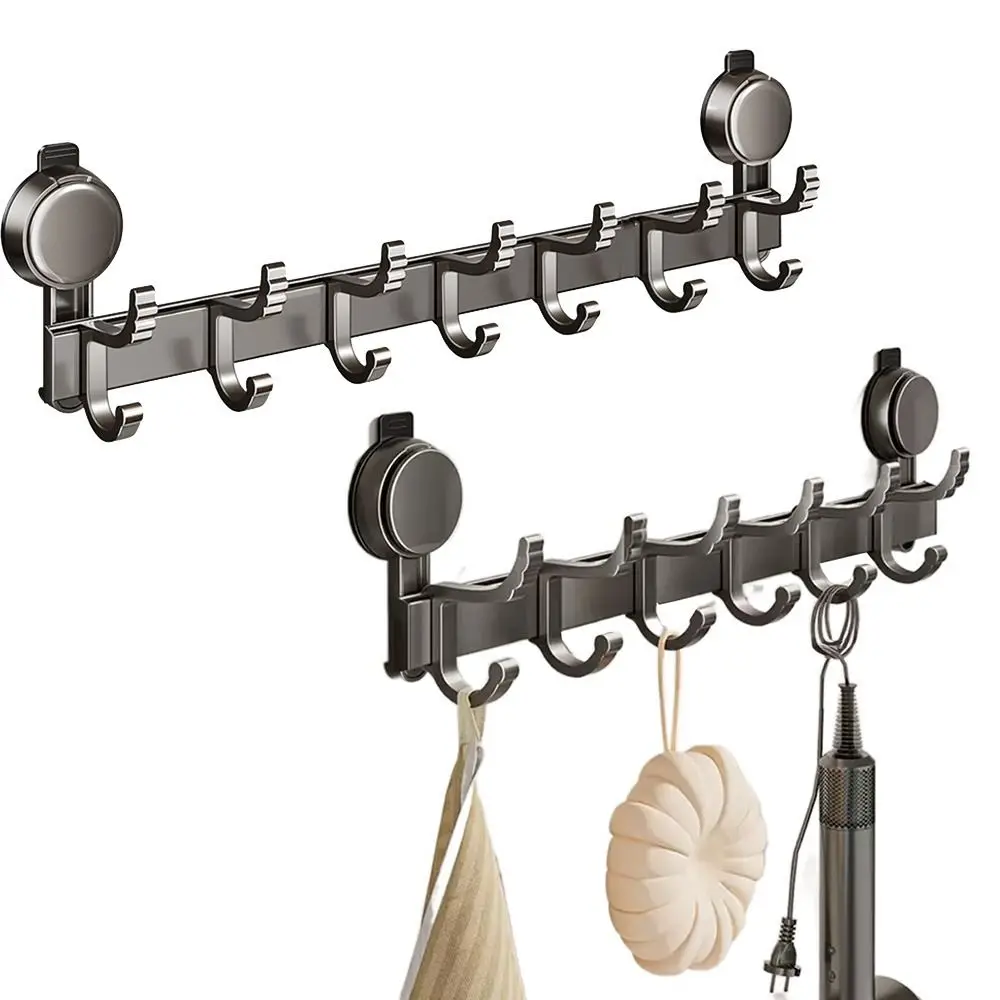 

Suction Cup Door Rear Clothes Hook Rust-proof Removable Wall Mount Coat Rack Reusable Easy Installation Hanging Key Holder