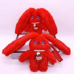 15cm KPOP GIDLE YUQI Keychain Doll Cartoon SOLO Red Rabbit Plush Pendant Soft Stuffed Backpack Pendant Bag Accessories Fans Gift