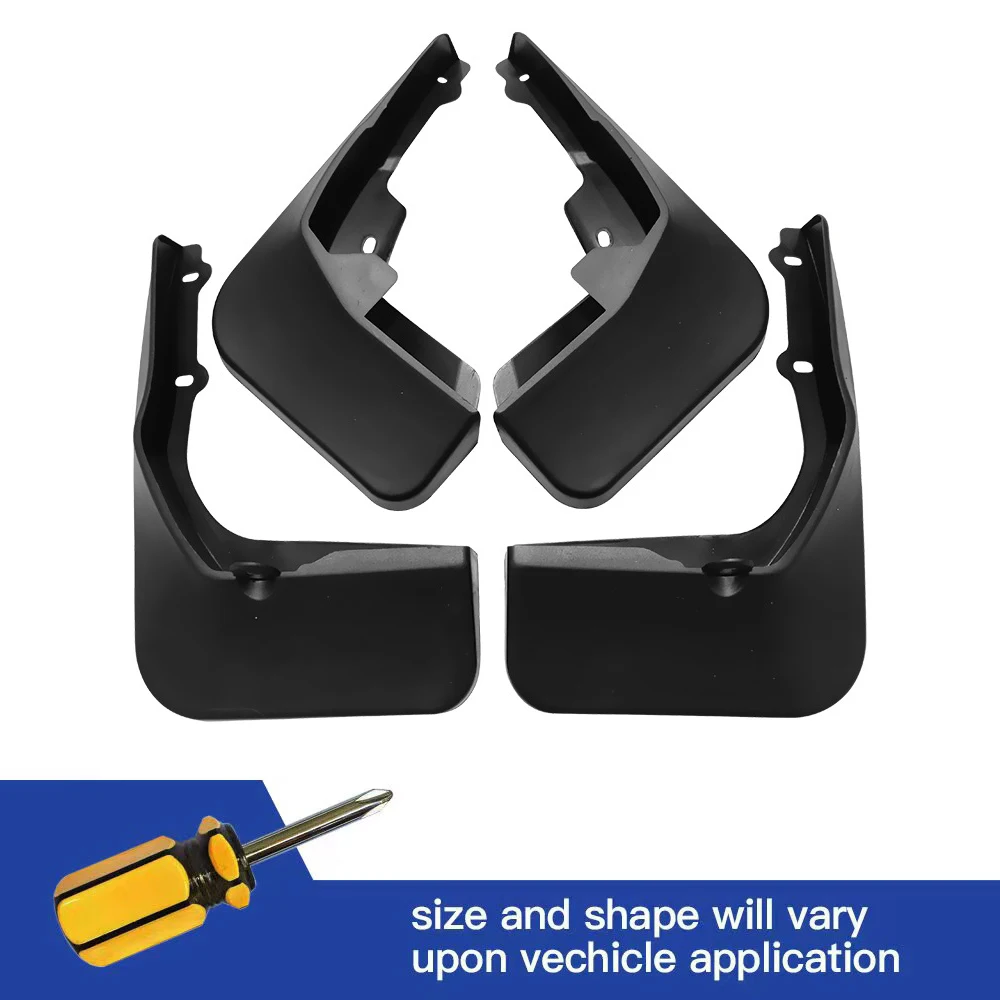 

4Pcs Front & Rear Mud Flaps Splash Guards Mudguards Black Fit For Peugeot 408 2014 2015 2016 2017 2018 2019 2020 2021