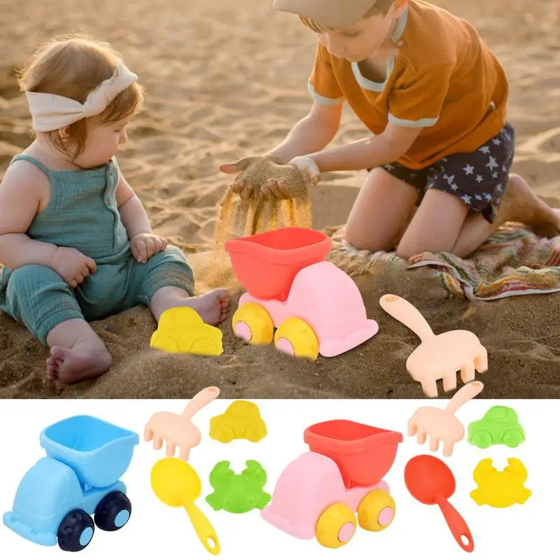 Silicone Beach Sand Play Toy Set, Cores brilhantes, Brinquedo divertido ao ar livre para quintal, lago, piscina e jardim, 5 pcs