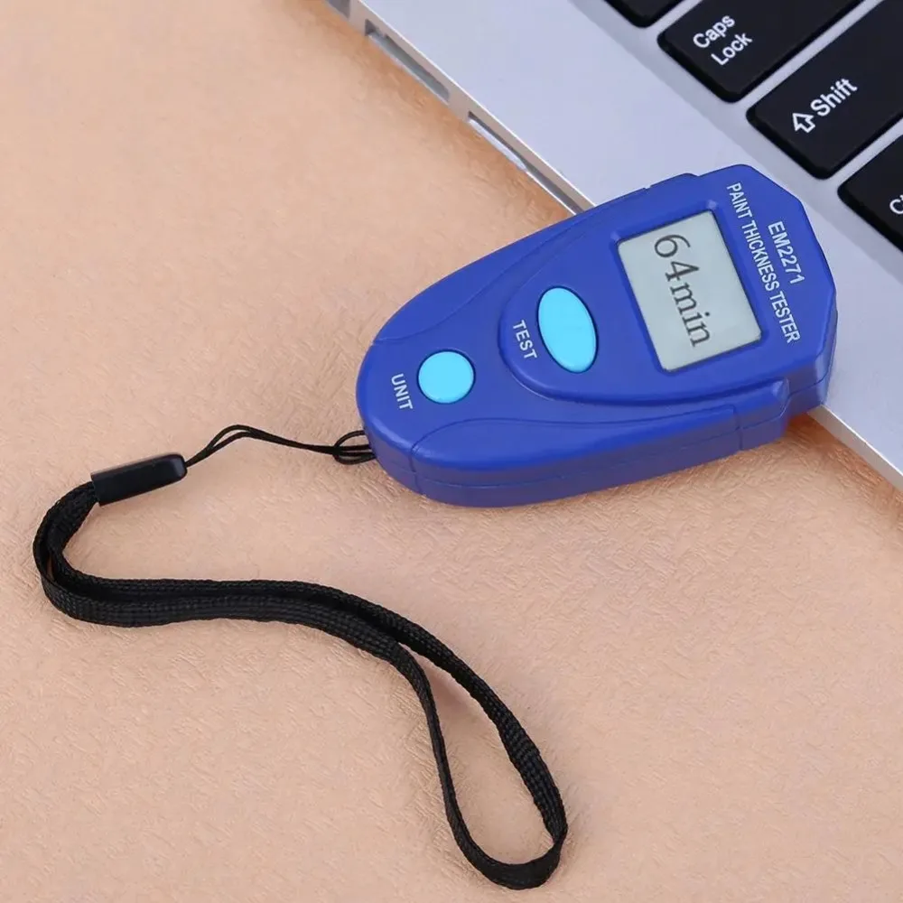 EM2271 Digital Mini Automobile Thickness Gauge Car Paint Coating Tester Meter LCD Display Width Measuring Instruments