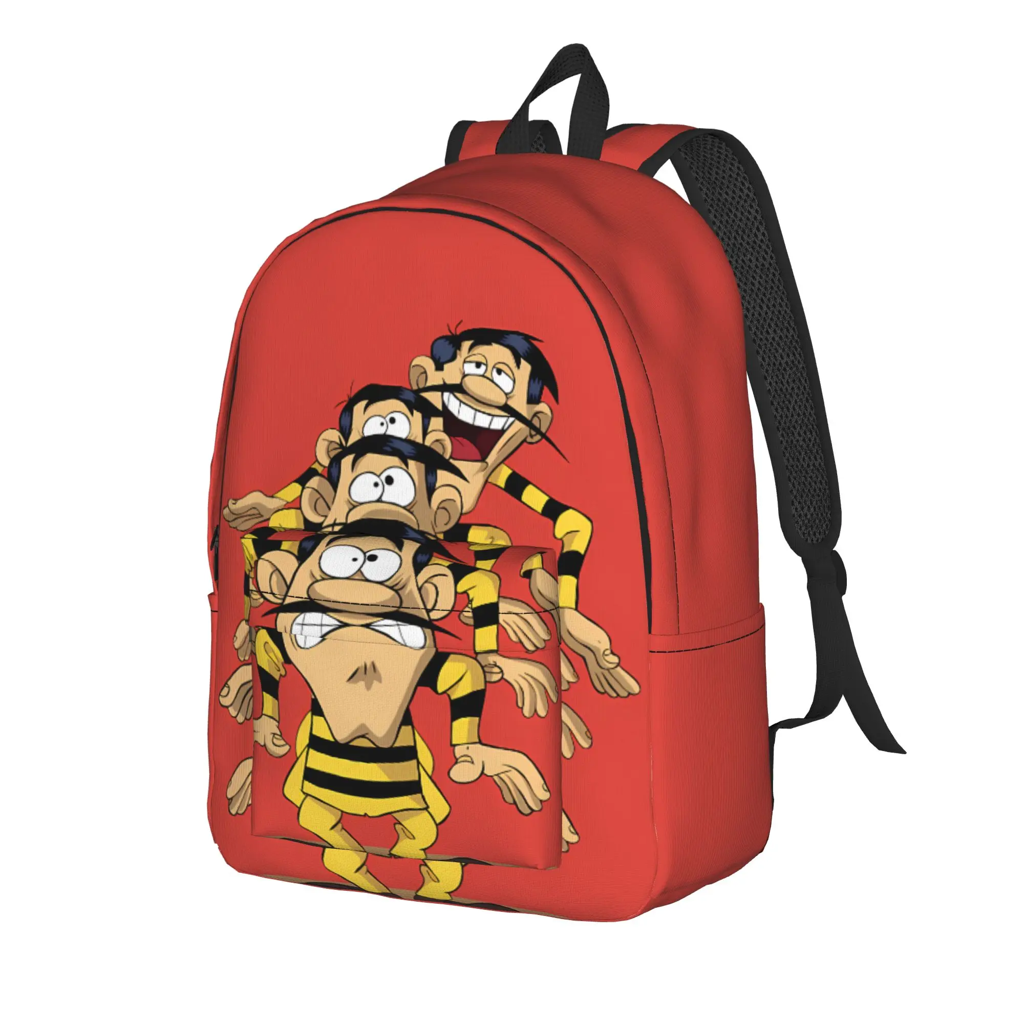 Silly Lucky Luke Hanging Backpack  Kawaii Backpacks Female University Big High School Bags Colorful Rucksack