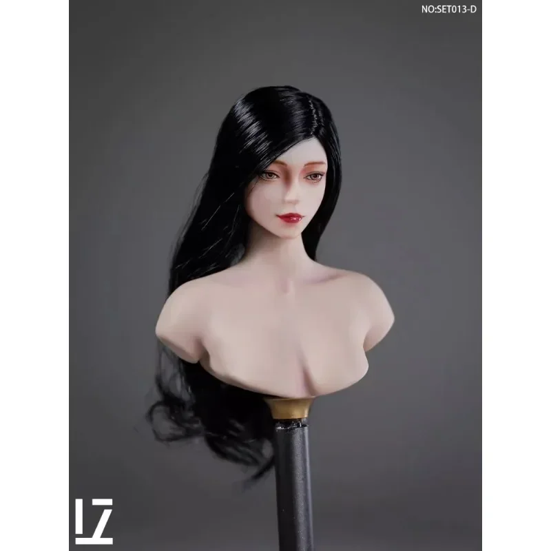 Lz brinquedos set013 1/6 feminino cabelo longo cabeça esculpir escultura modelo caber 12 ''tbl ph worldbox soldado branco figura de ação corpo