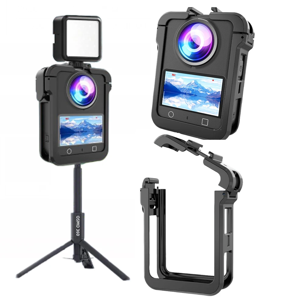 

Magnetic Quick-Release Plastic Frame Protective Case for DJI OMSO 360, Protection Frame Expansion Adapter Mount Camera Accessory