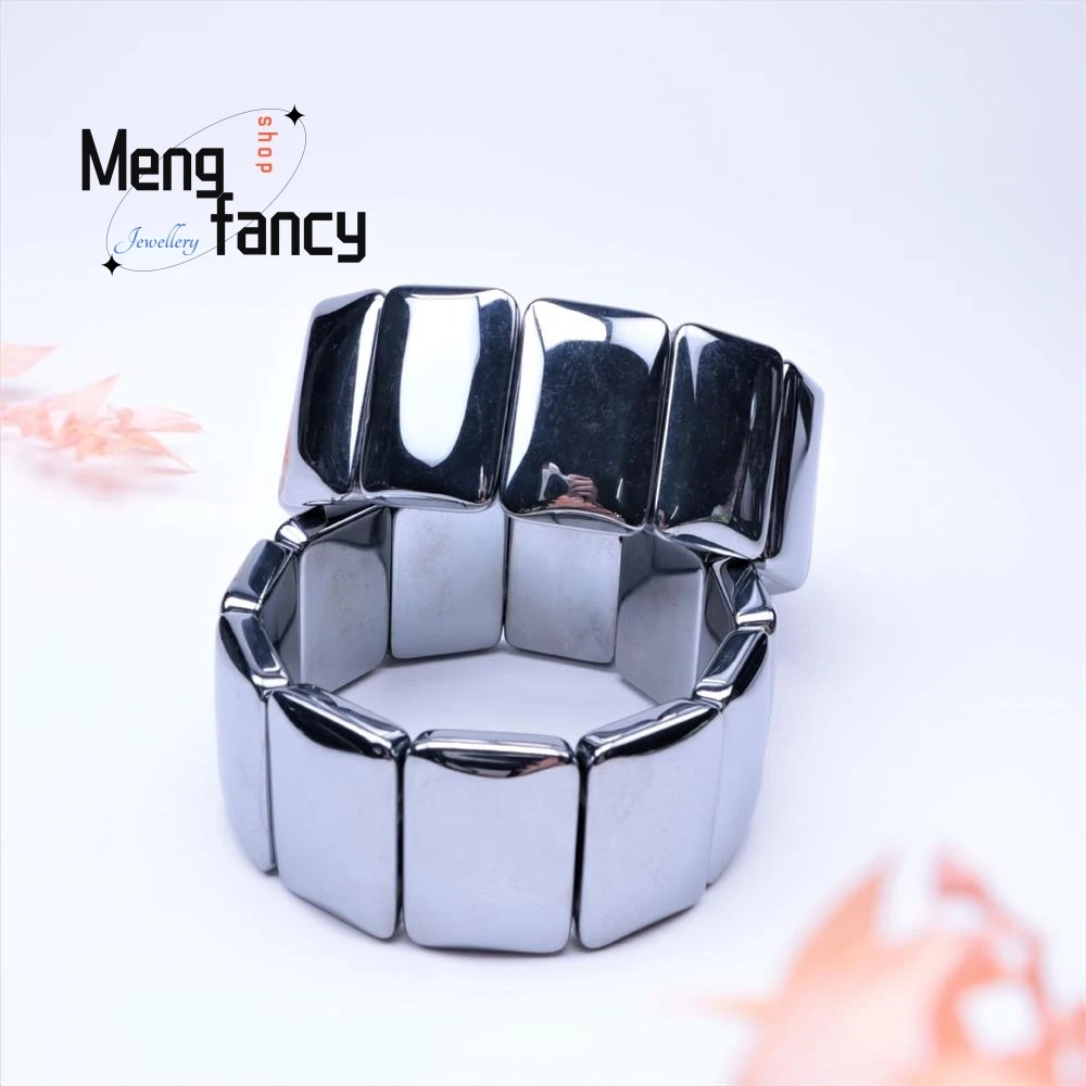 Mode natürliche Tera hertz Hand reihe poly kristallines Silizium Energie Stein Armband exquisite hochwertige Luxus qualität Schmuck