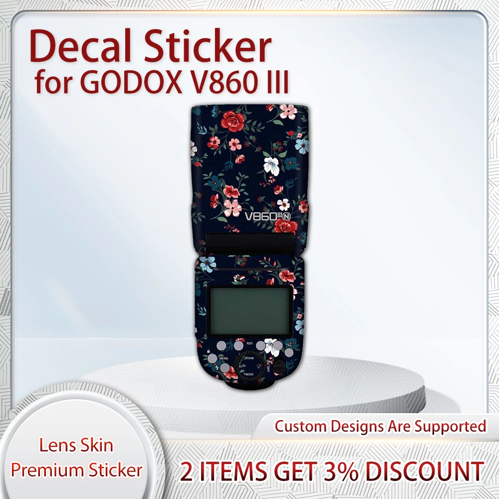 

Защитная пленка для кожи наклейки для GODOX V860 III, наклейка на кожу вспышки камеры V860III, пленка для покрытия, покрытая на кожу