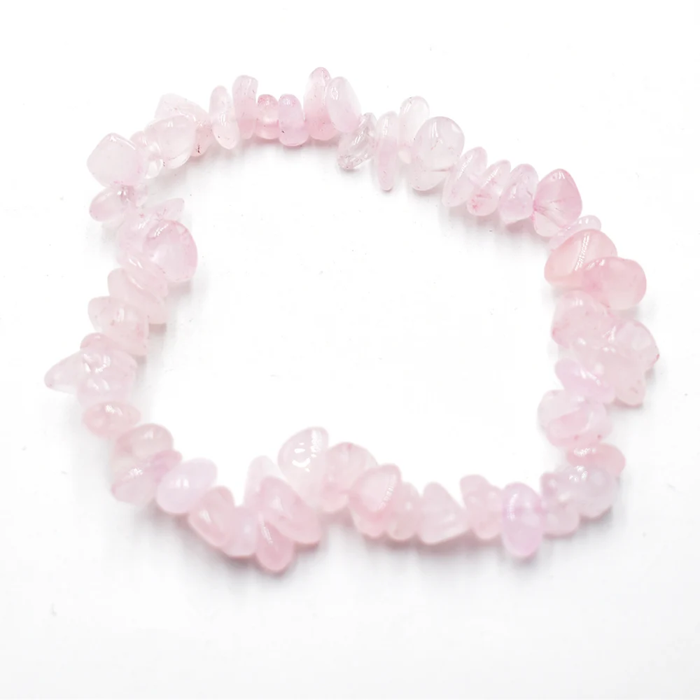 Großhandel 12 Stück/Set Naturstein-Chips Achat-Armband Amethyst-Kristall-Granulat Stretch-Armbänder Reiki-Heilgeschenke 19cm – Detail 11