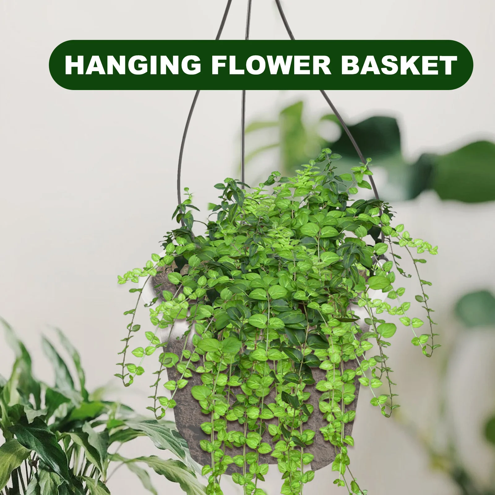 

4 set 4 Sets Hanging Flower Pots Decorative Plastic Planters Uv Resistant For Balcony Plastic Flowers Container Home Office