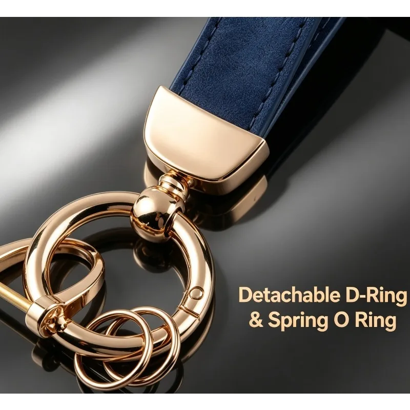 Personalized PU Leather Key Strap with Custom Text