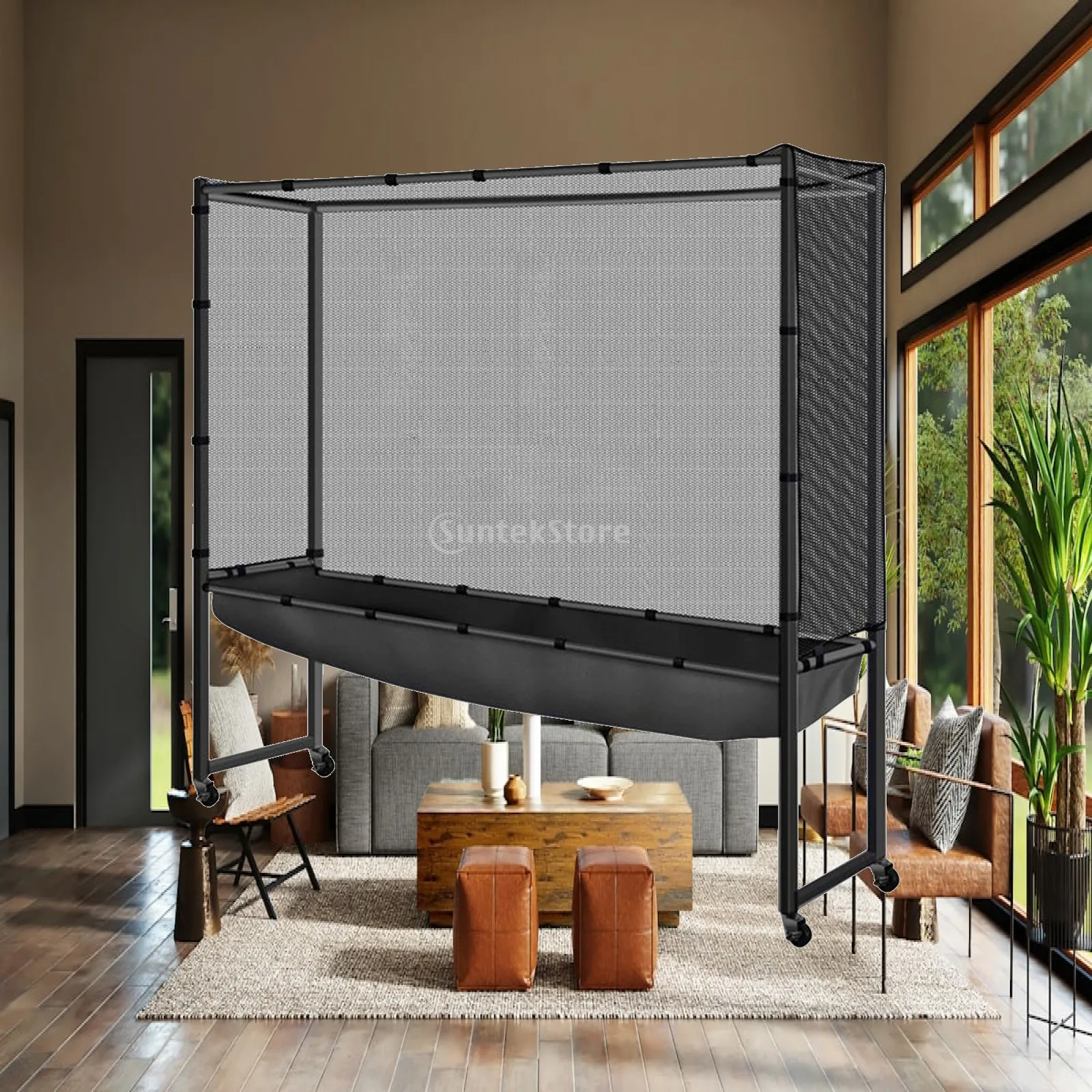 

Portable Table Tennis Ball Recycle Collector Movable Net Trainer Equipment for Table Tennis Training