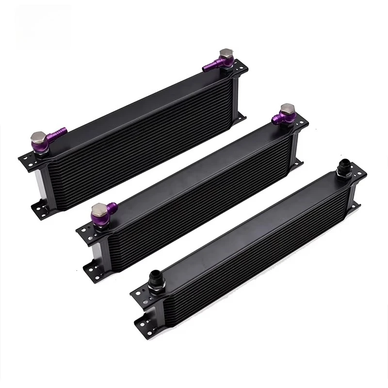 Longer Version Racing Aluminum Britishi Type 13Row 16Row 19Row AN8 AN10 Car Engine Oil Cooler Transmission Oil Cooler