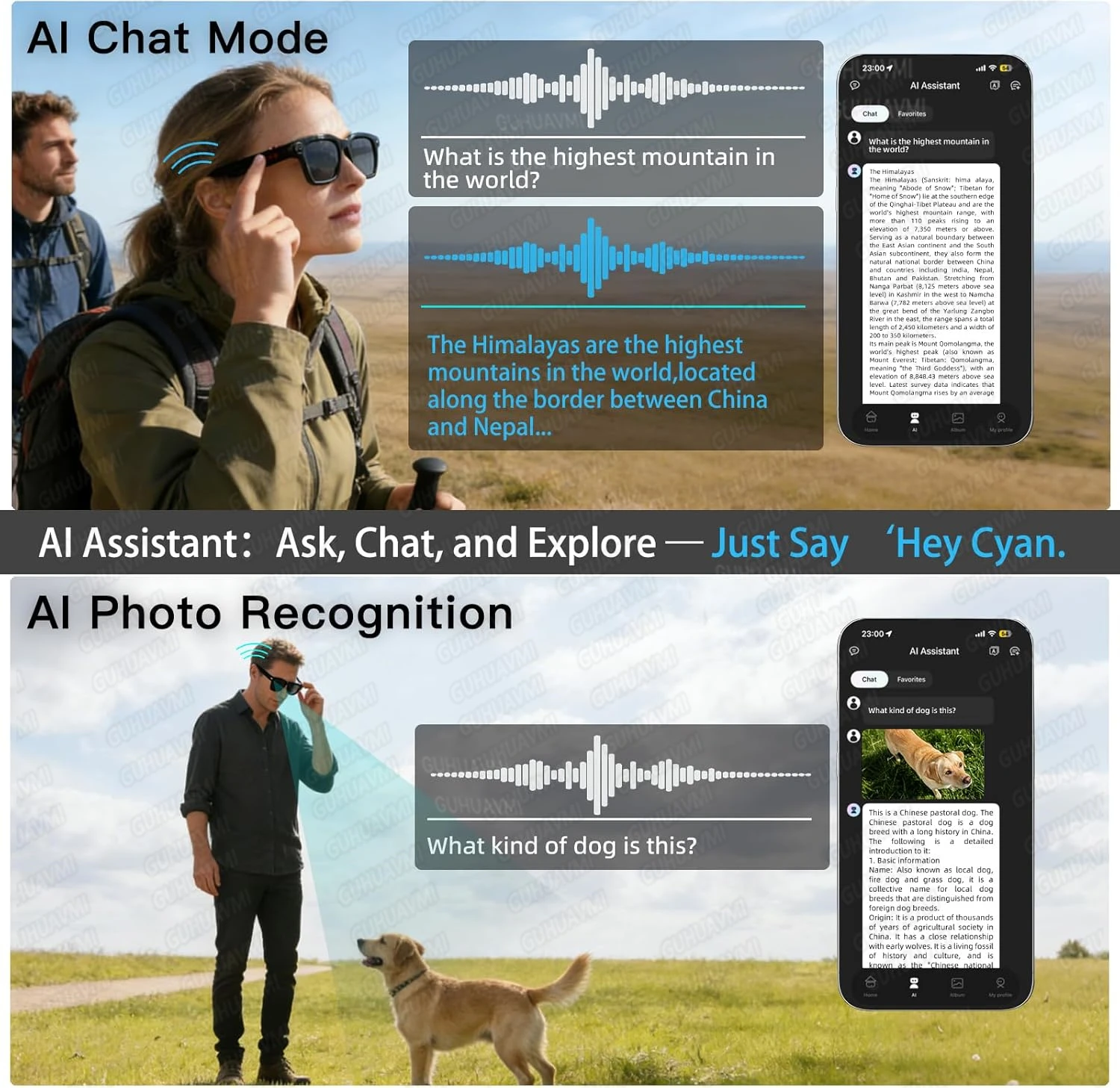 New Smart AI Glasses with 800W - Audio Hd Music review and price