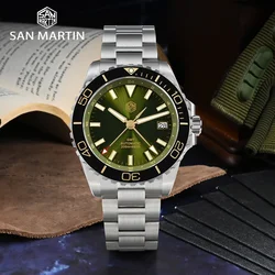 Saint Martin Original 2024 New 39mm Diver Men GMT Watch Enamel Dial Automatic Watch NH34 Luxury Sapphire Mechanical Men's Watch