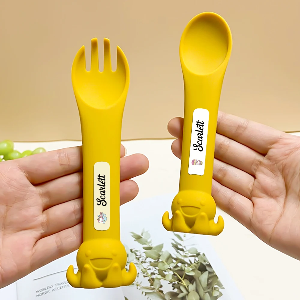 علامات اسم شخصية ملصقات لطيف يونيكورن الغيوم القمر تسميات اسم مخصص لزجاجات المياه الكؤوس والقرطاسية مقاوم للماء #4