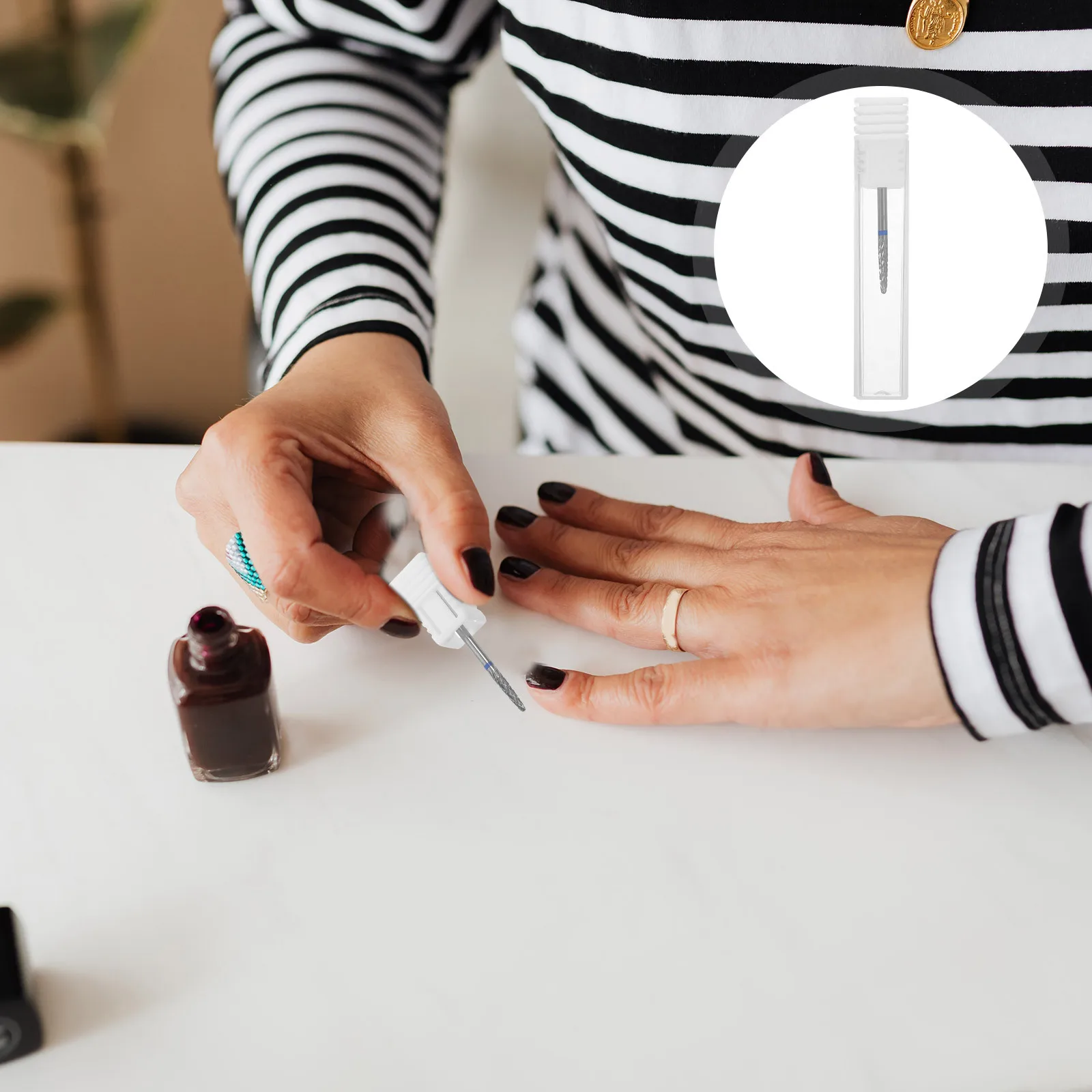 

Nail Art Tools Drill Bit Set for Girls Versatile Manicure Accessories Polishing Cleaning Peeling Reusable Nail Bits