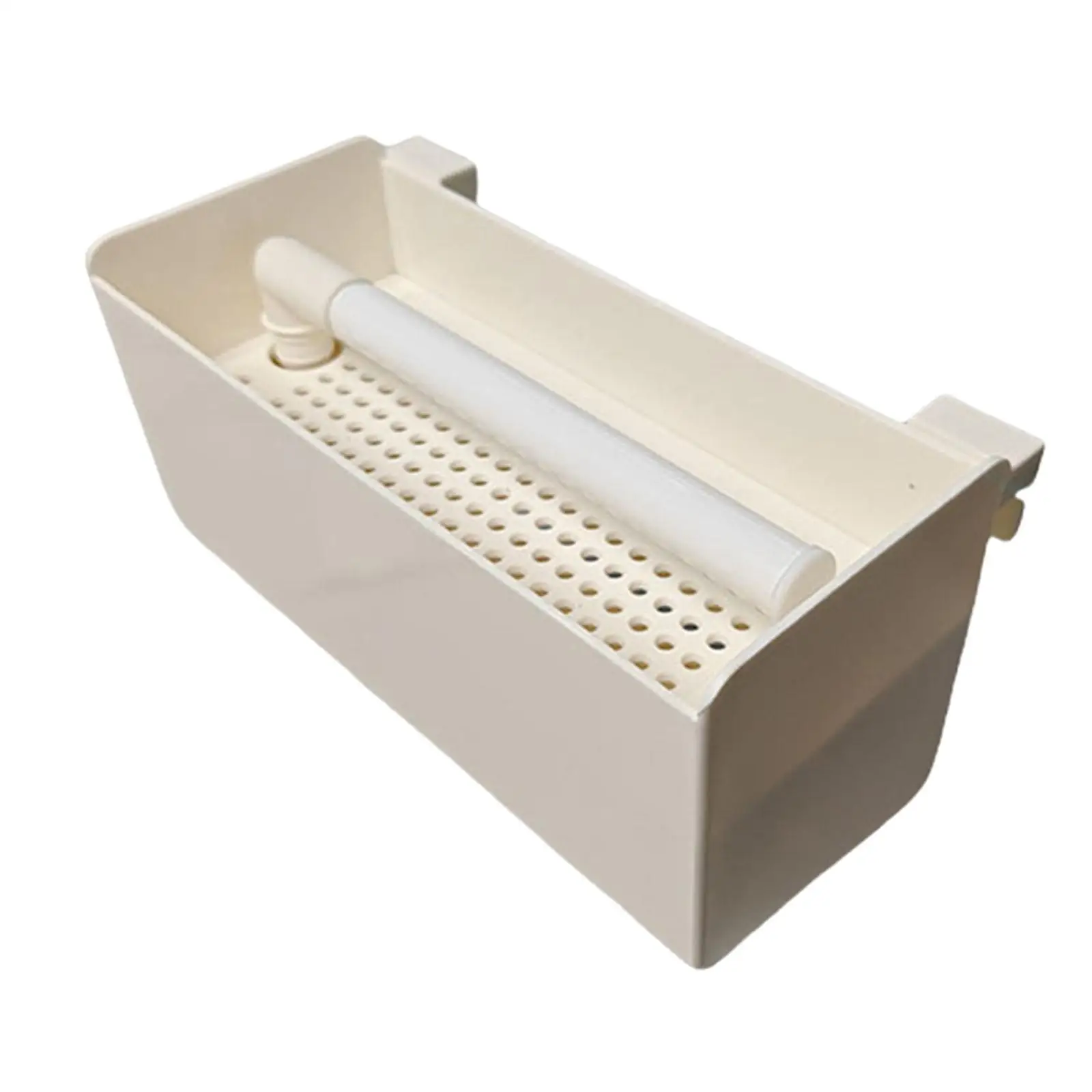 Hanging Aquarium Overflow Pipe Filter ABS Top Drip Tray Quiet Flow Compact Purifier for Mini Fish Tank Use