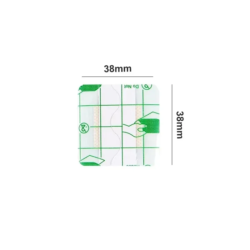 50-Piece Waterproof PU Medical Bandages 38x38mm Transparent Breathable Durable for Wounds Skin Care