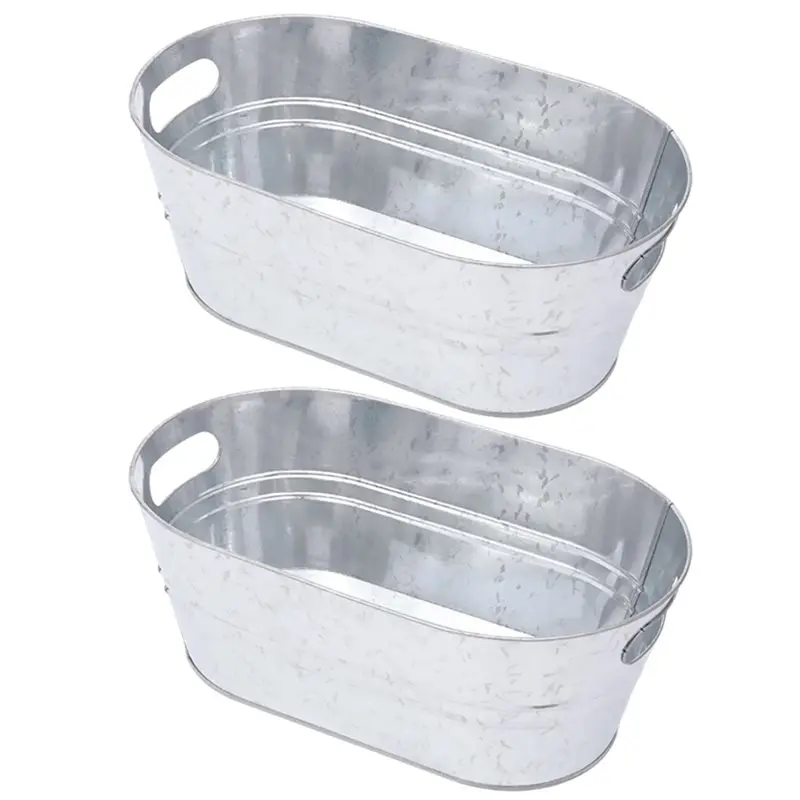 

BYBS-металлическое изолированное ведро для льда большой емкости, 2 шт., ведро для шампанского для пивных напитков, охладитель для хранения коктейльного бара