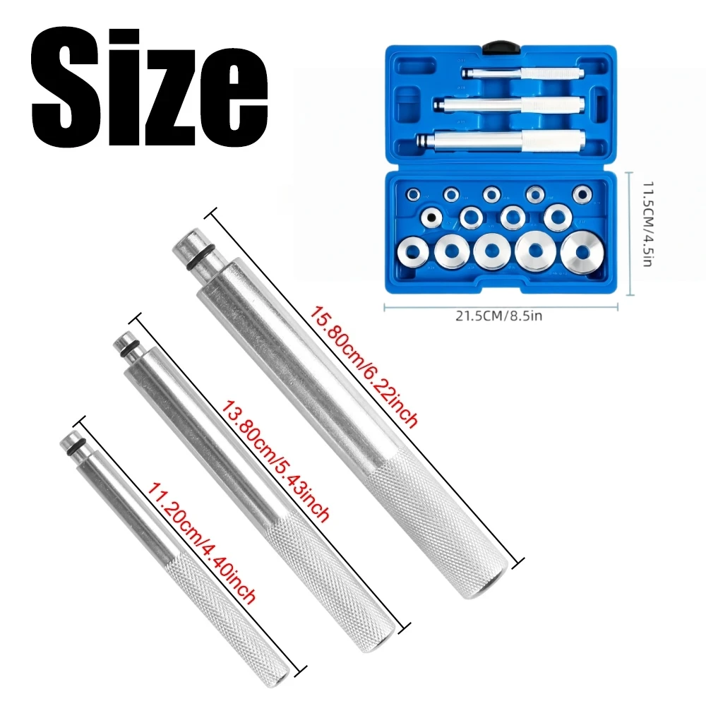 17pcs Bearing Race And Seal Installation Driver Disc Tool Kit (Hub Bushing Applicable),  Bearing Races