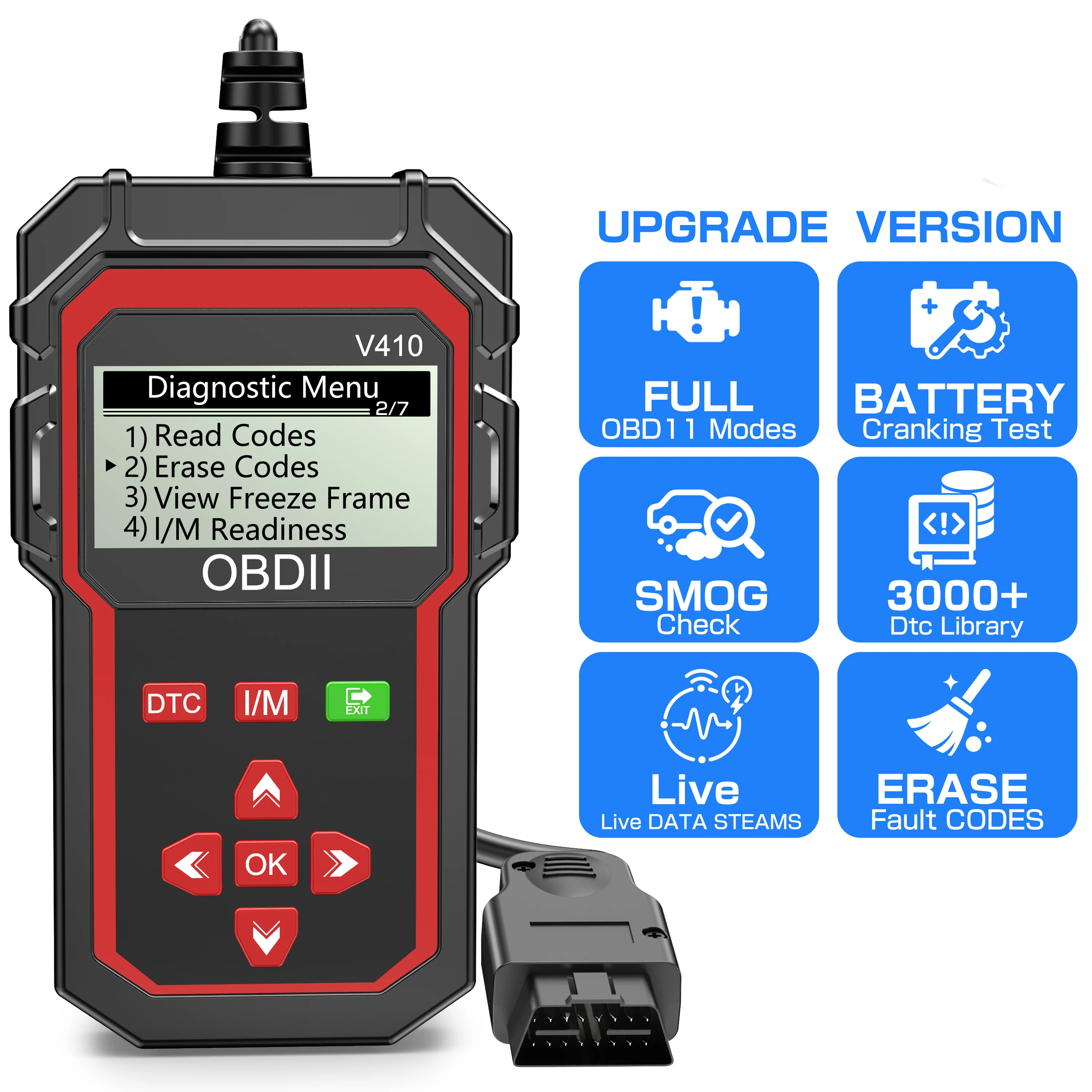 OBD II Scanner Car Diagnostic Tools OBD2 Code Reader Repair Tools Read Clear Fault Scan Tool Auto Accessories Engine System Detection ELM 327
