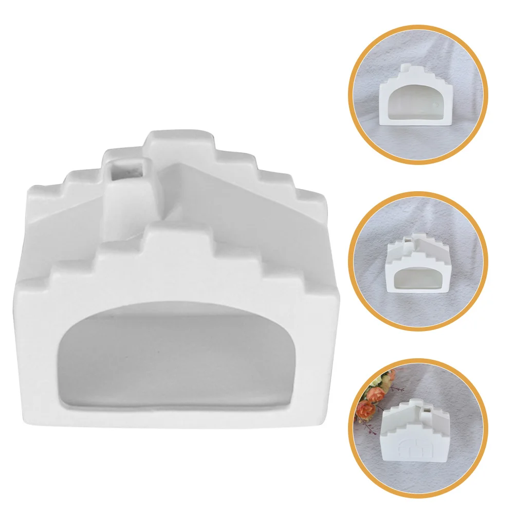 

Ceramic Incense Burner House Shaped Minimalist Palo Santo Stick Holder for Yoga Bedroom Relaxation Unique Incense Holder